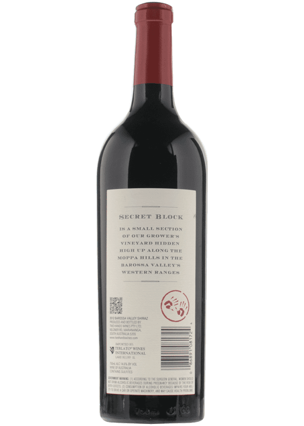 Two Hands Shiraz Secret Block Barossa, 2020